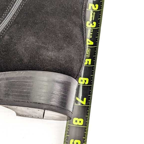 La Canadienne Savanna Black Suede Waterproof Lace-up Zip Ankle Boots sz 10 - Picture 6 of 7